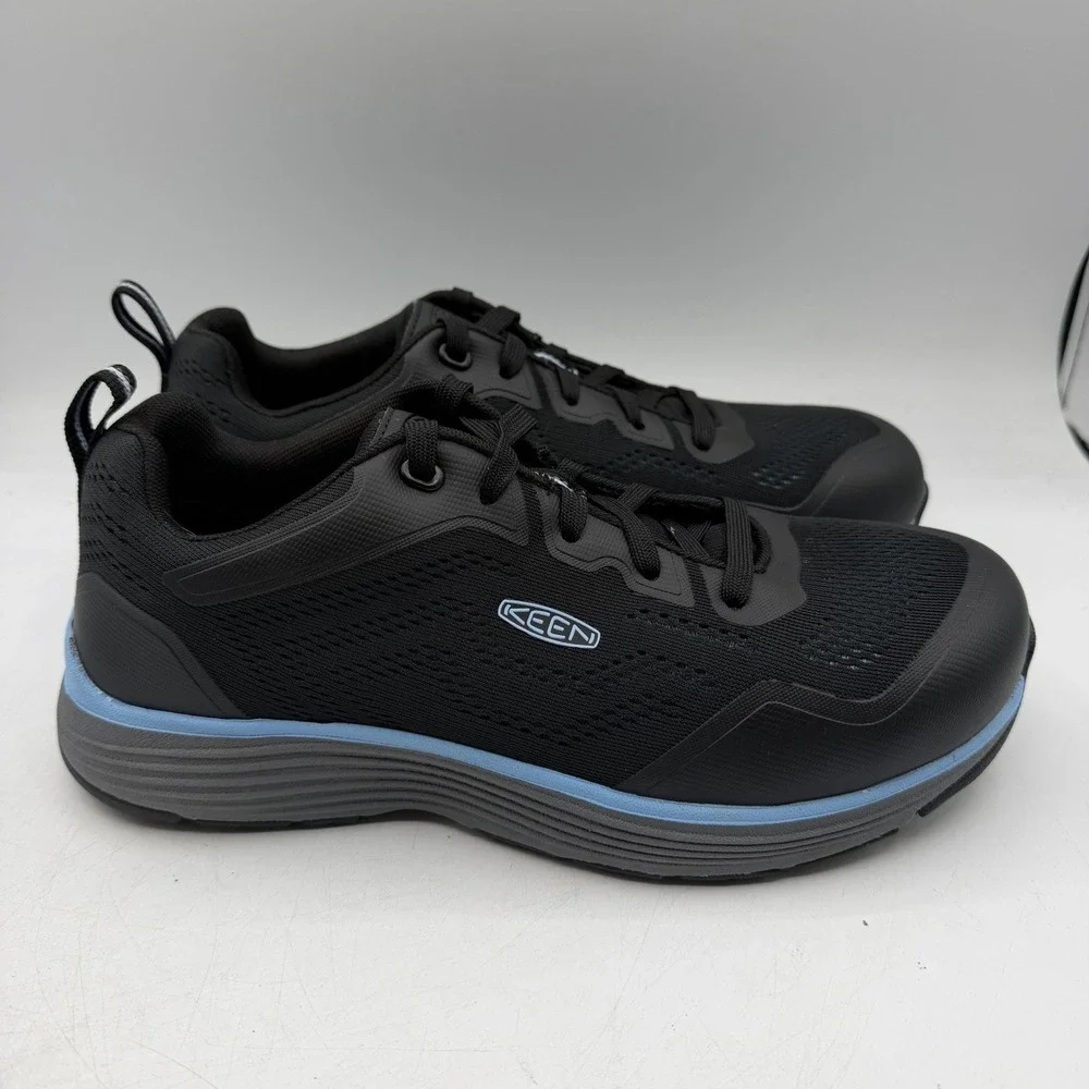 KEEN Sparta 2 Work Shoes Womens Sz 9.5 M Airy Blue/Black‎ Sneakers Safety Toe